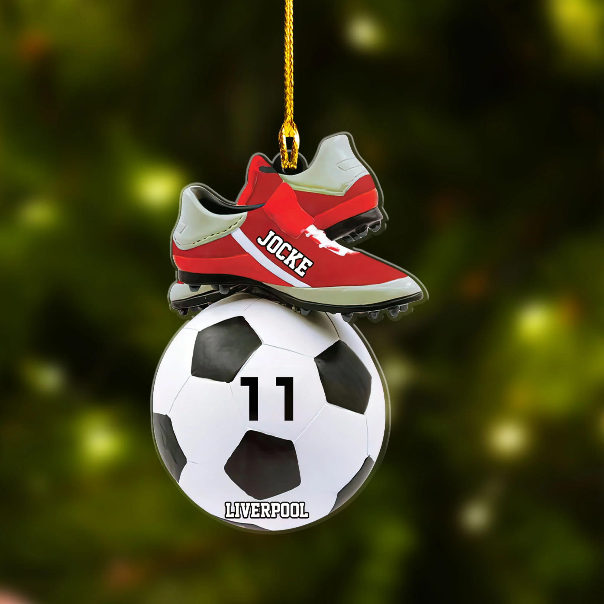 2022 Personalized Soccer Christmas Acrylic Ornament - Great Gift Idea For Soccer Players, Soccer Lovers, Custom Shape Ornament Soccer Decor - Image 3
