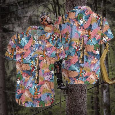 Arborist Hawaiian Shirt, Arborist Tropical Aloha Shirt For Men - Gift For Arborist, Husband, Boyfriend, Family, Friends - Image 4