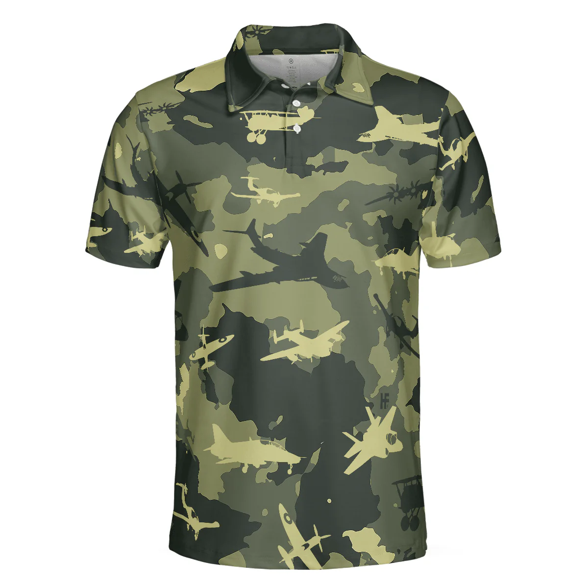 Army Men Polo Shirt, Aircraft Green Camouflage Polo Shirt, Best Camo Shirt For Men - Gift For Army, Family, Friends - Image 4