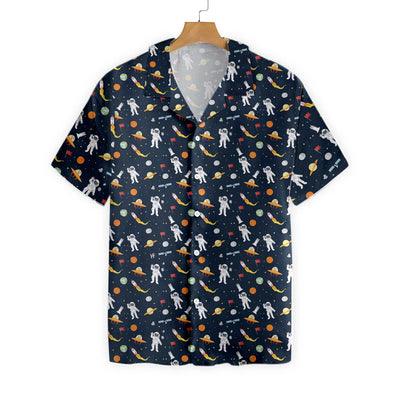 Astronaut Hawaiian Shirt, Astronaut Hello Aloha Shirt For Men - Perfect Gift For Astronaut, Husband, Boyfriend, Friend, Family - Image 2