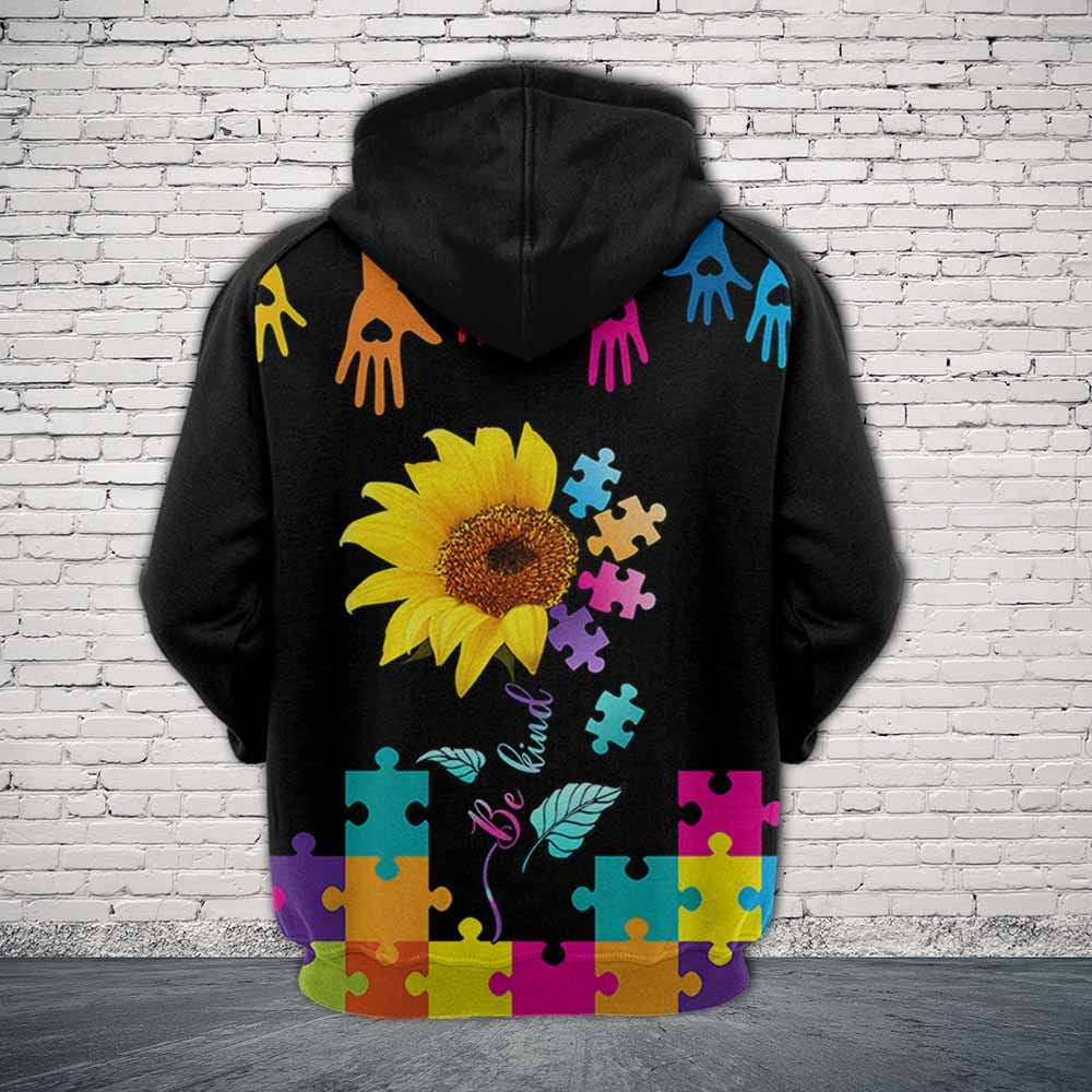 Autism Pullover Halloween Premium Hoodie, Autism Be Kind,Perfect Outfit For Men And Women On Christmas New Year Autumn Winter - Image 2