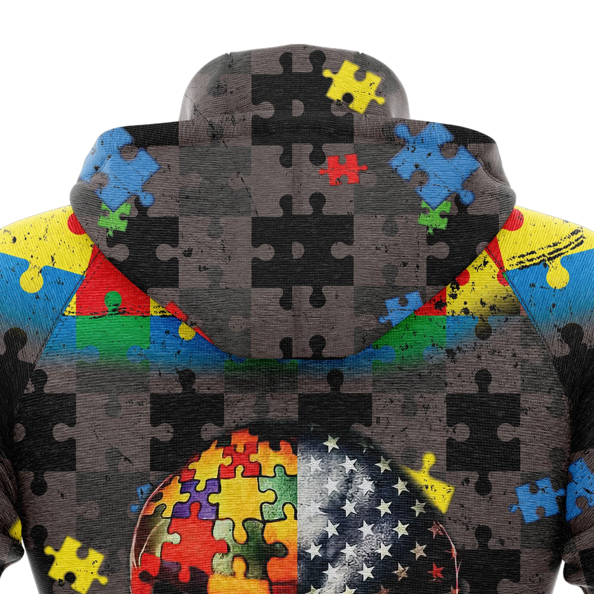 Autism Skull Pullover Halloween Premium Hoodie, Autism Warrior ,Perfect Outfit For Men And Women On Christmas New Year Autumn Winter - Image 6