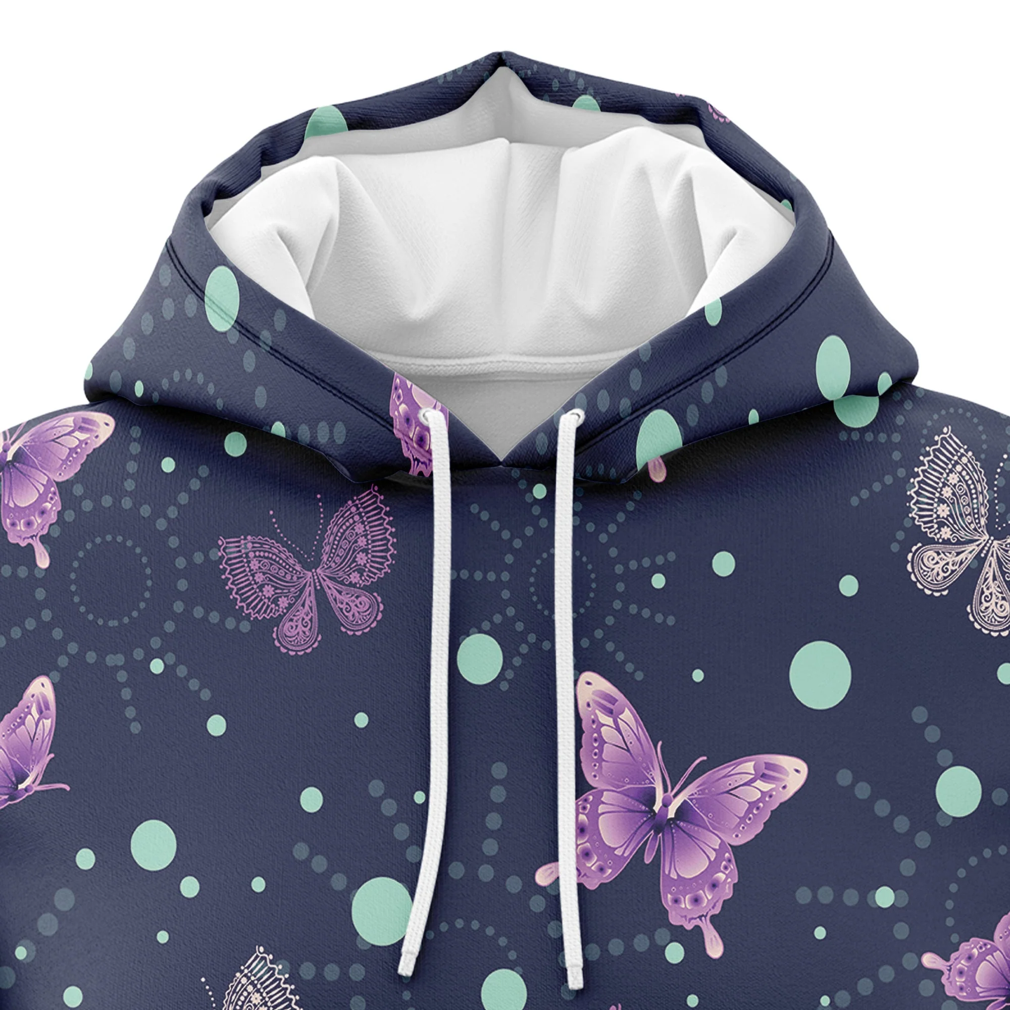 Awesome Butterfly Purple Garden Pullover Premium Hoodie, Perfect Outfit For Men And Women On Christmas New Year Autumn Winter - Image 2