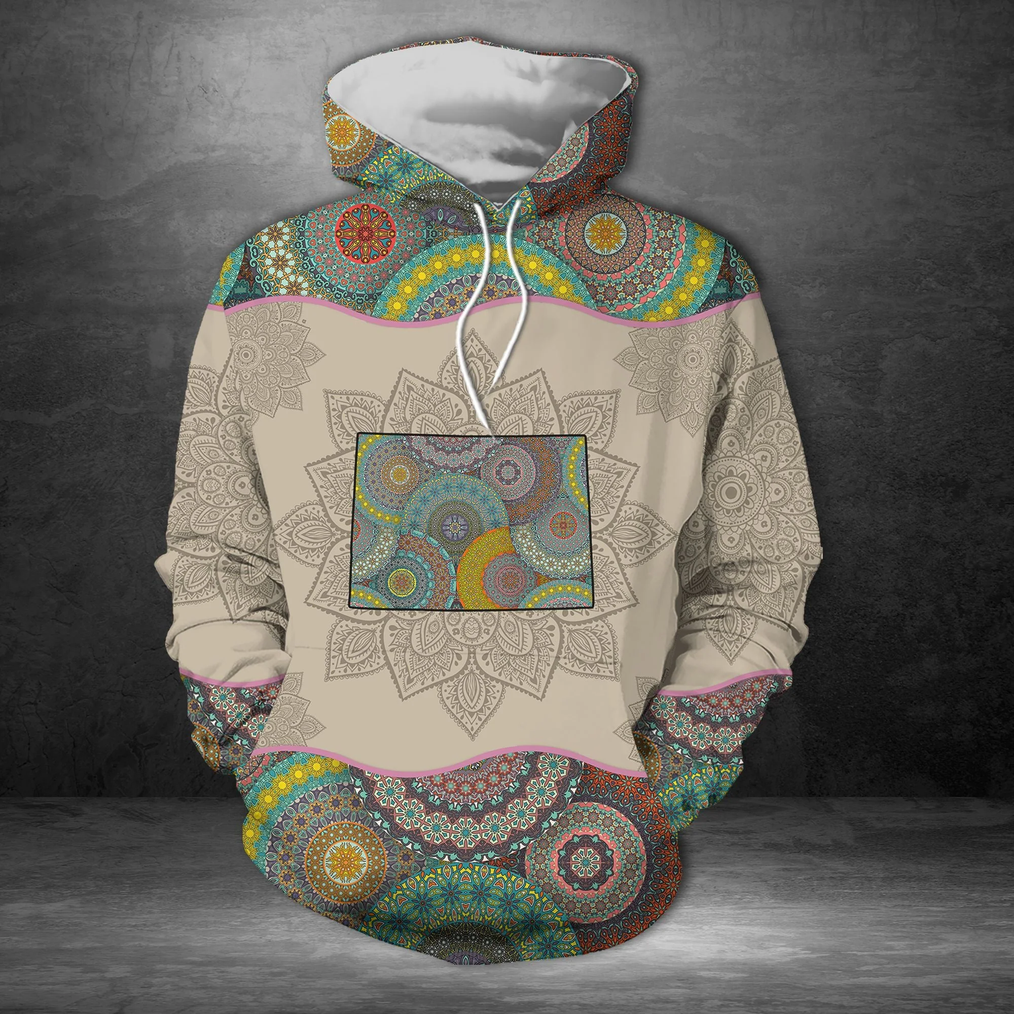 Awesome Colorado Mandala Pullover Premium Hoodie, Perfect Outfit For Men And Women On Christmas New Year Autumn Winter - Image 3