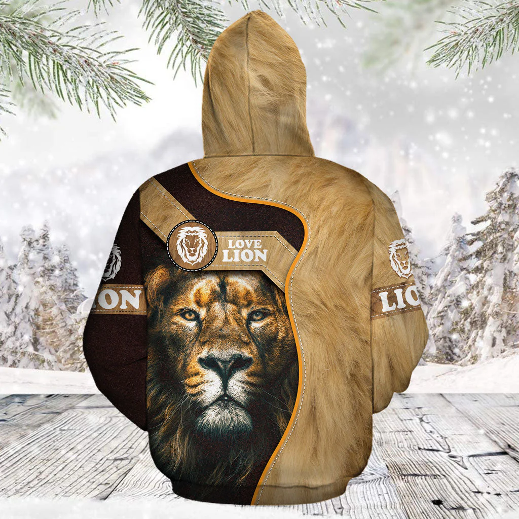 Awesome Lion Pullover Premium Hoodie, Love Lion, Perfect Outfit For Men And Women On Christmas New Year Autumn Winter - Image 2