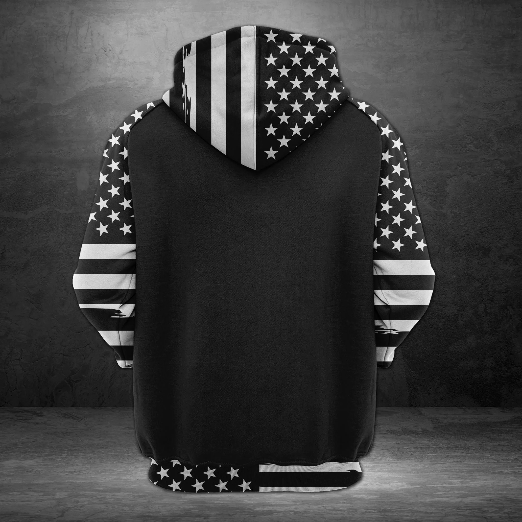 Awesome Maryland Black And White Flag Pullover Premium Hoodie, Perfect Outfit For Men And Women On Christmas New Year Autumn Winter - Image 3