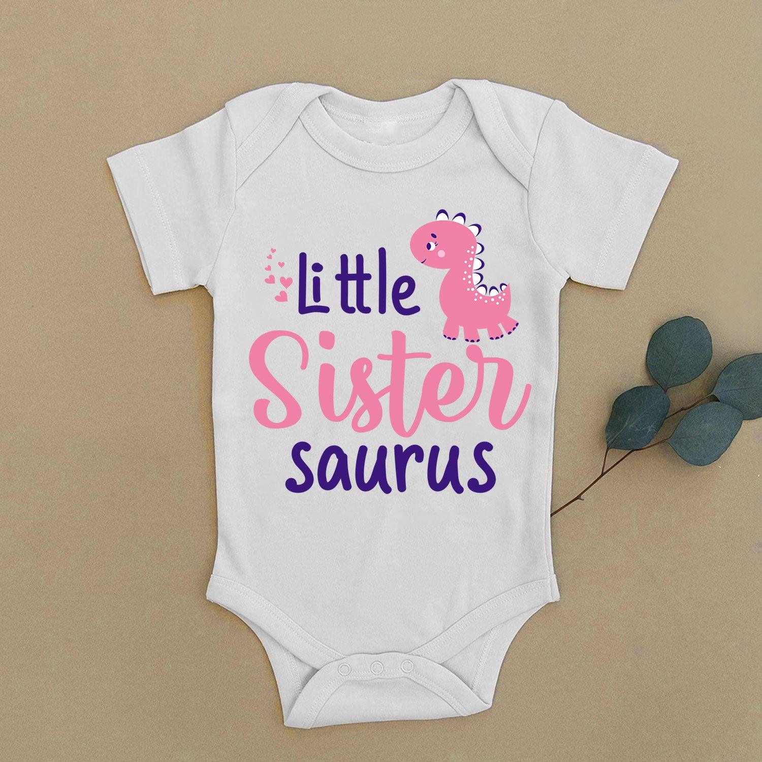 Baby Onesies for Baby Girl, Baby Boy - Little Saurus Newborn Onesies, Personalized Onesies - Perfect Gift For Baby, Baby Gift Onesie - Image 2
