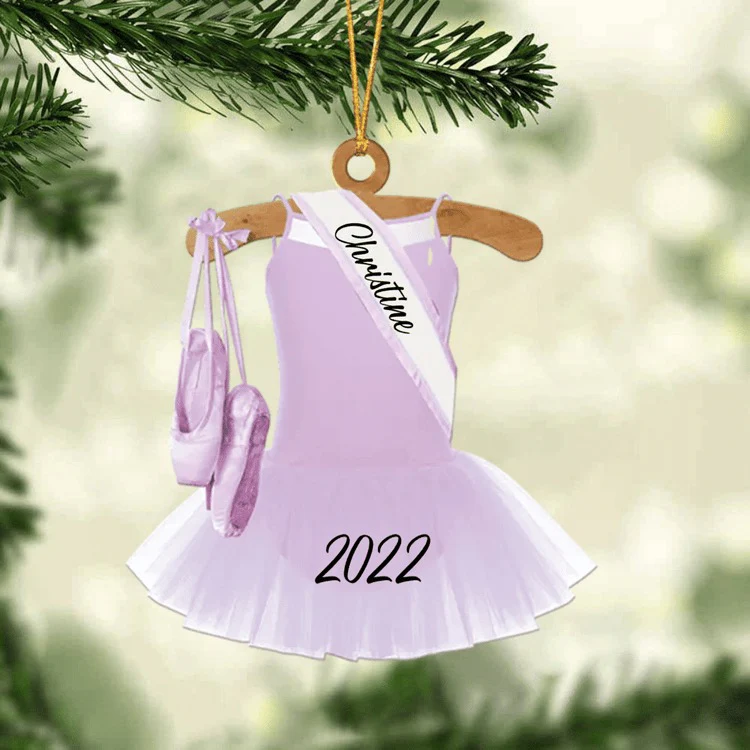 Ballet Dance Dress Christmas Ornament - Great Gift Idea For Ballet Lovers - Image 4