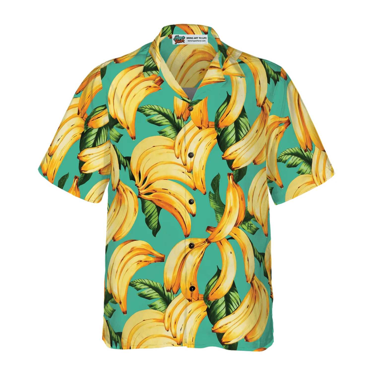 Banana Pattern Hawaiian Shirt, Tropical Leaves Colorful Summer Aloha Shirt For Men Women, Perfect Gift For Friend, Team - Image 4