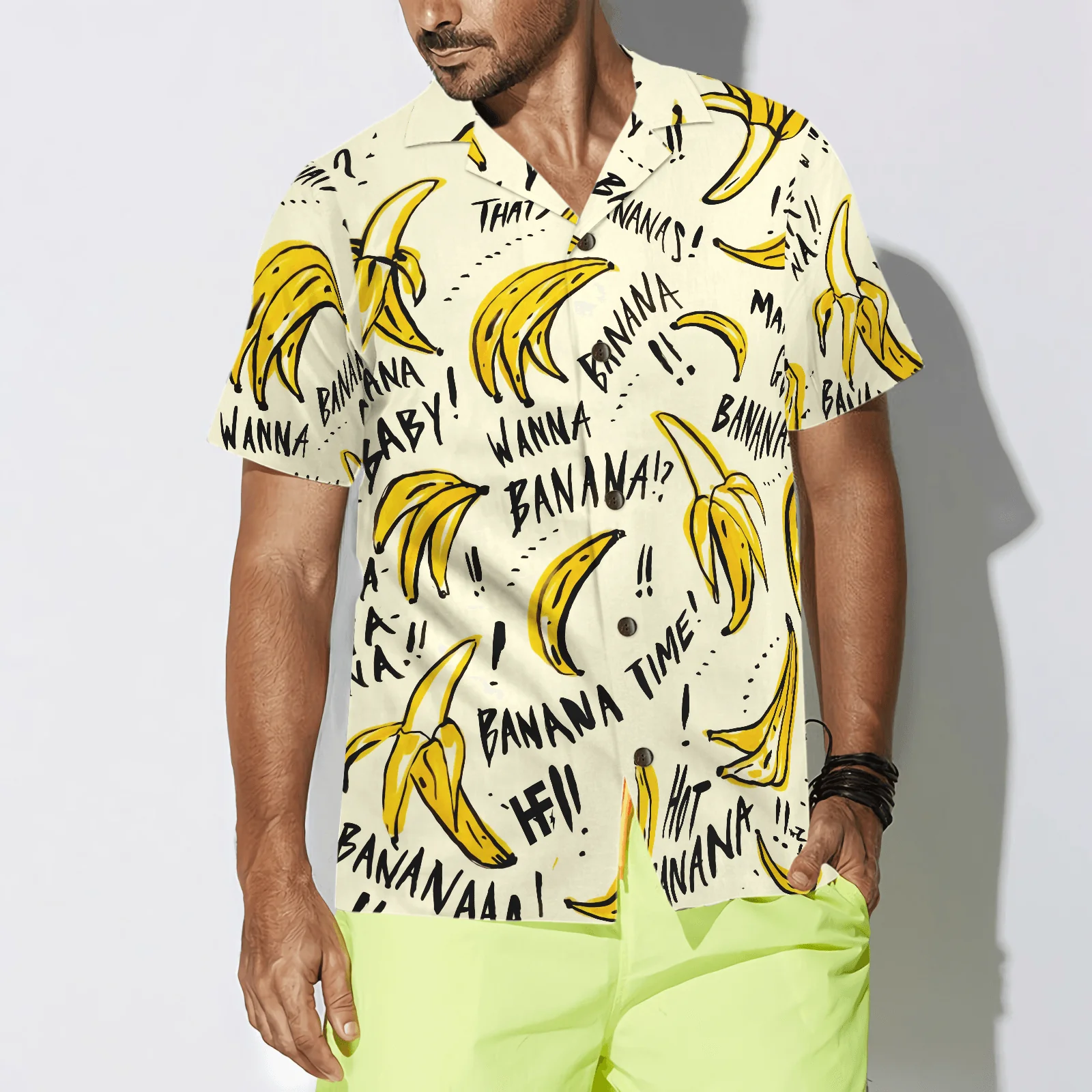 Banana Quote Hawaiian Shirt, Colorful Summer Aloha Shirt For Men Women, Perfect Gift For Friend, Team - Image 4