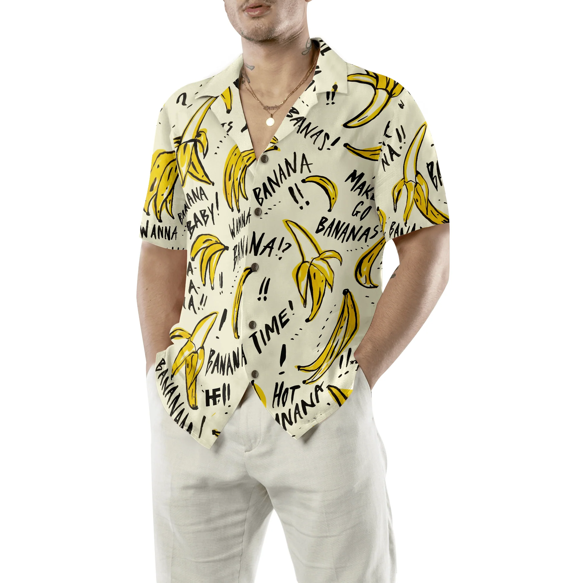 Banana Quote Hawaiian Shirt, Colorful Summer Aloha Shirt For Men Women, Perfect Gift For Friend, Team - Image 5
