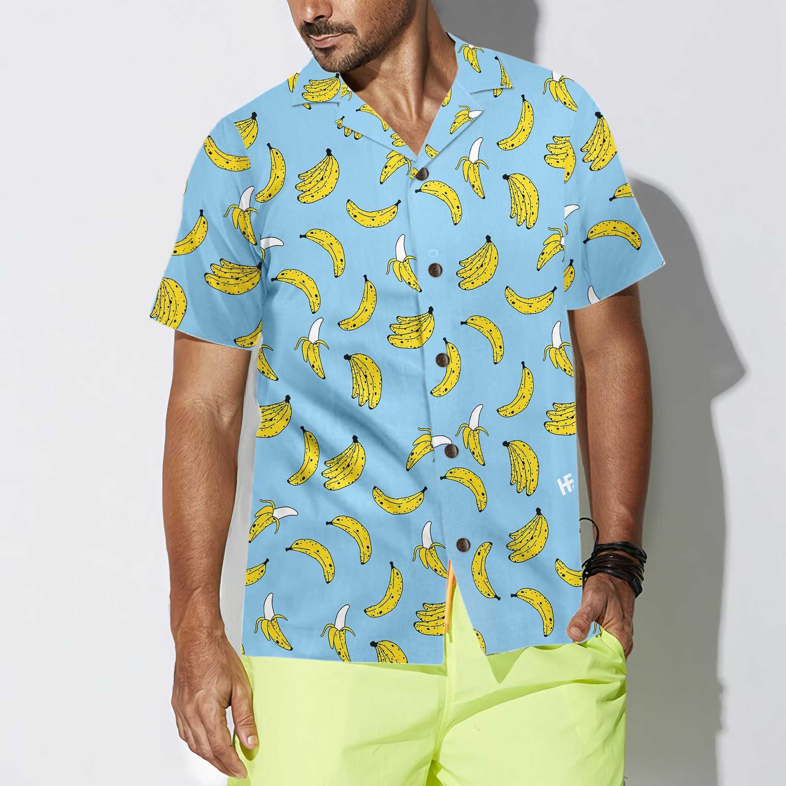 Banana Seamless Pattern Hawaiian Shirt For Summer, Funny Banana Hawaiian Shirt For Men - Best Gift For Friend, Family, Team - Image 4