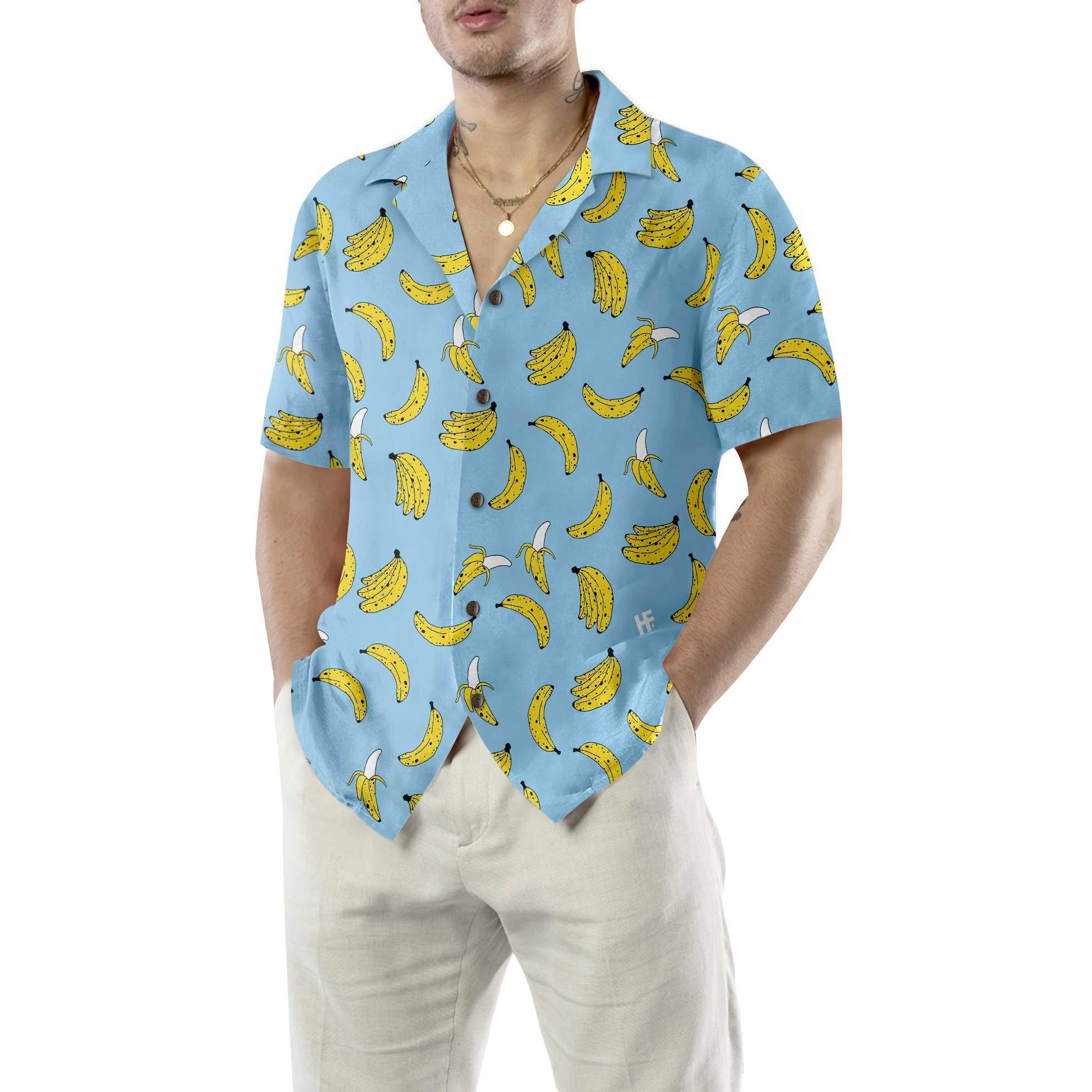 Banana Seamless Pattern Hawaiian Shirt For Summer, Funny Banana Hawaiian Shirt For Men - Best Gift For Friend, Family, Team - Image 5