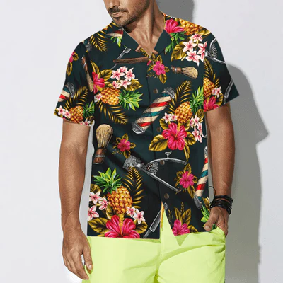 Barber Hawaiian Shirt, Barb Tools, Tropical Summer Aloha Shirt For Men - Perfect Gift For Barber, Husband, Boyfriend, Friend, Family - Image 4