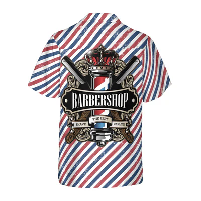 Barber Hawaiian Shirt, Barbershop Shave & Cut Aloha Shirt For Men - Perfect Gift For Barber, Husband, Boyfriend, Friend, Family - Image 3