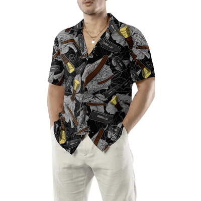 Barber Hawaiian Shirt, Rose Barber Tools Pattern Aloha Shirt For Men - Perfect Gift For Barber, Husband, Boyfriend, Family, Friends - Image 5