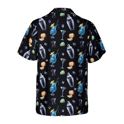 Bartender Hawaiian Shirt, Bartender Cocktail Party Aloha Shirt For Men - Perfect Gift For Bartender, Husband, Boyfriend, Family, Friends - Image 2