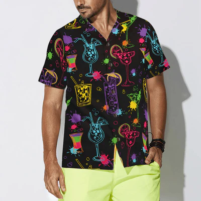 Bartender Hawaiian Shirt - Colorful Cocktails Aloha Shirt For Men - Gift For Bartender, Husband, Boyfriend, Family, Friends - Image 4