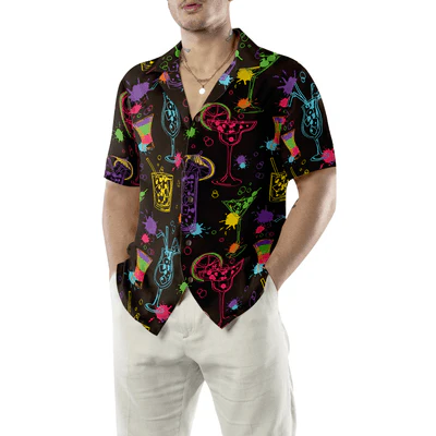 Bartender Hawaiian Shirt - Colorful Cocktails Aloha Shirt For Men - Gift For Bartender, Husband, Boyfriend, Family, Friends - Image 5