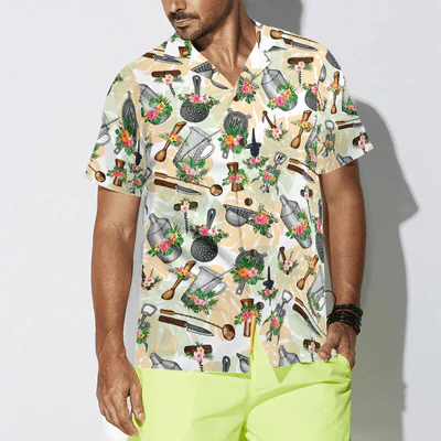 Bartender Hawaiian Shirt, Tropical Bartender Equipments Aloha Shirt For Men - Perfect Gift For Bartender, Husband, Boyfriend, Family, Friends - Image 4