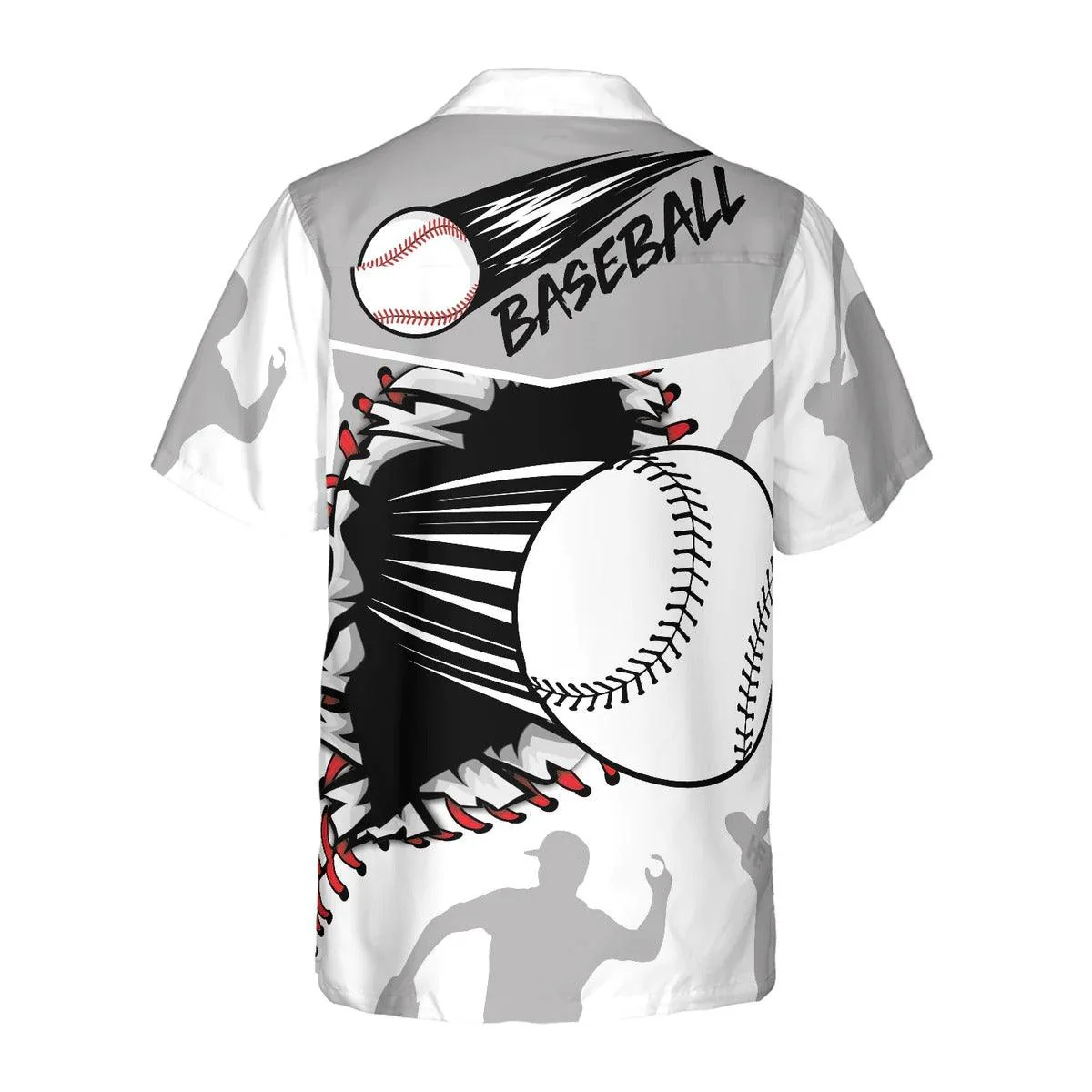 Baseball Aloha Hawaiian Shirt, Baseball Wear Out Pattern Hawaiian Shirt For Summer, Baseball Aloha Shirt - Perfect Gift For Men, Women, Friend, Family - Image 3