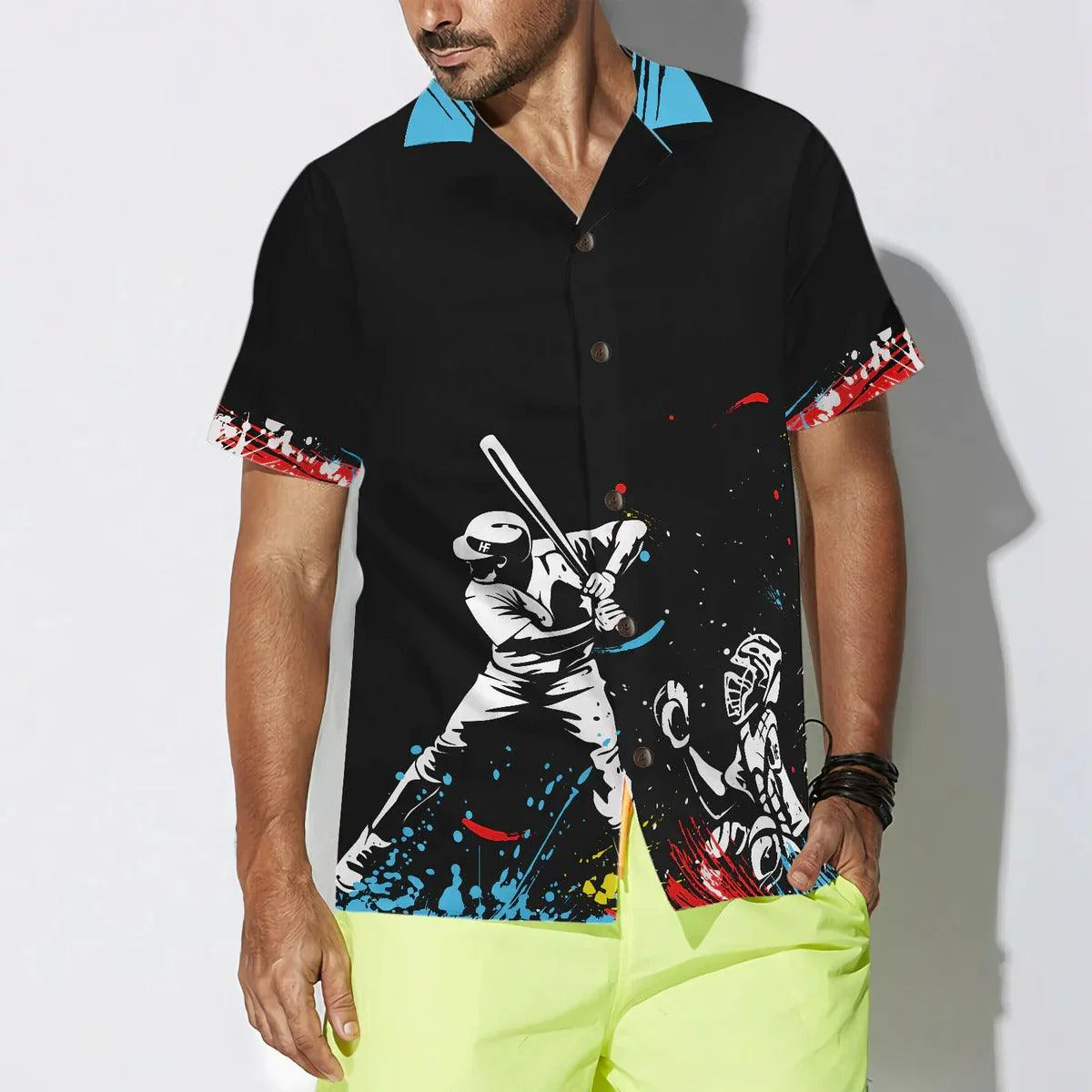 Baseball Aloha Hawaiian Shirt, Colorful Baseball Aloha Shirt, Baseball Hawaiian Shirt For Summer - Perfect Gift For Men, Women, Baseball Lover, Friend - Image 4