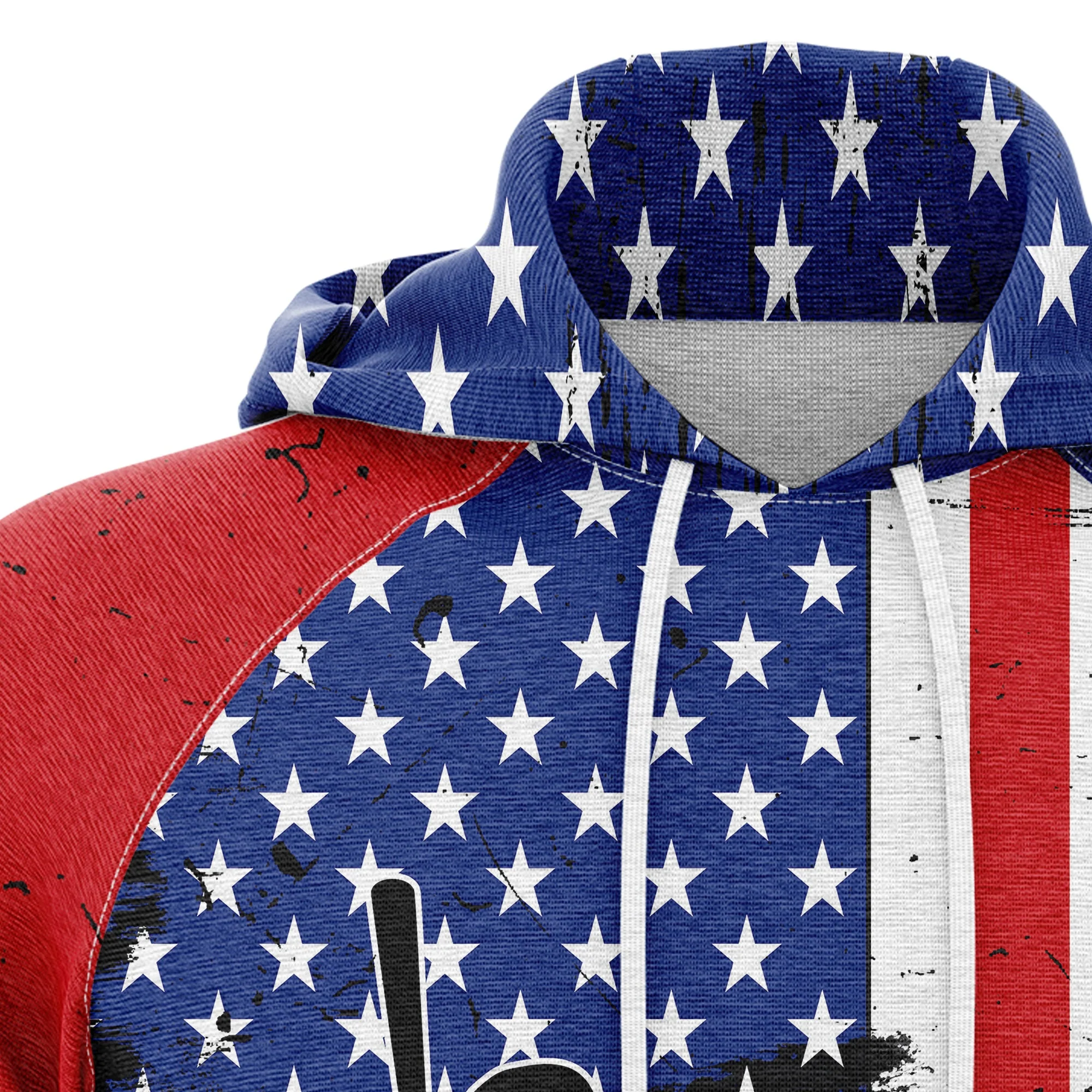 Baseball American Flag Patriotic Pullover Premium Hoodie, Perfect Outfit For Men And Women On Christmas New Year Autumn Winter - Image 2