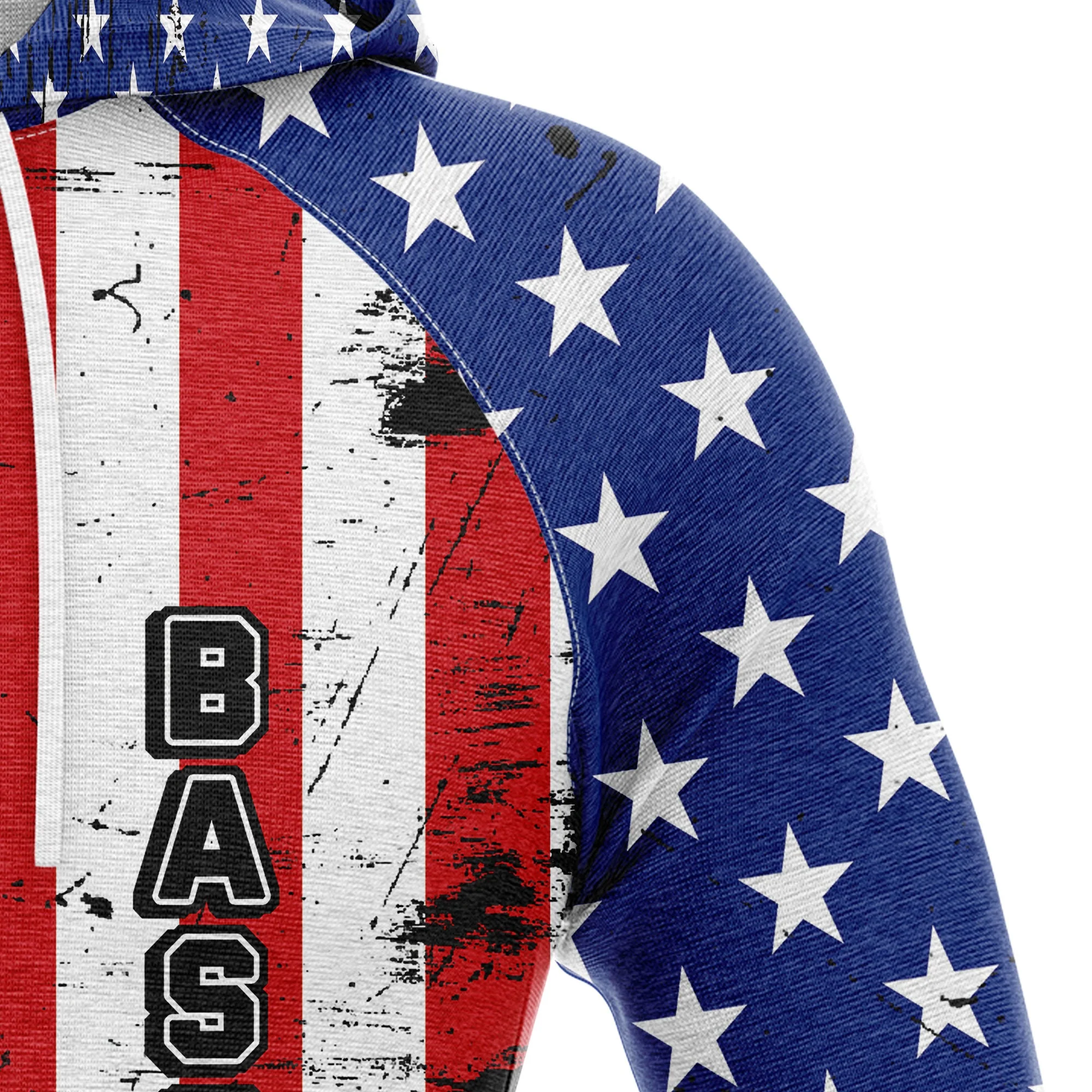 Baseball American Flag Patriotic Pullover Premium Hoodie, Perfect Outfit For Men And Women On Christmas New Year Autumn Winter - Image 3