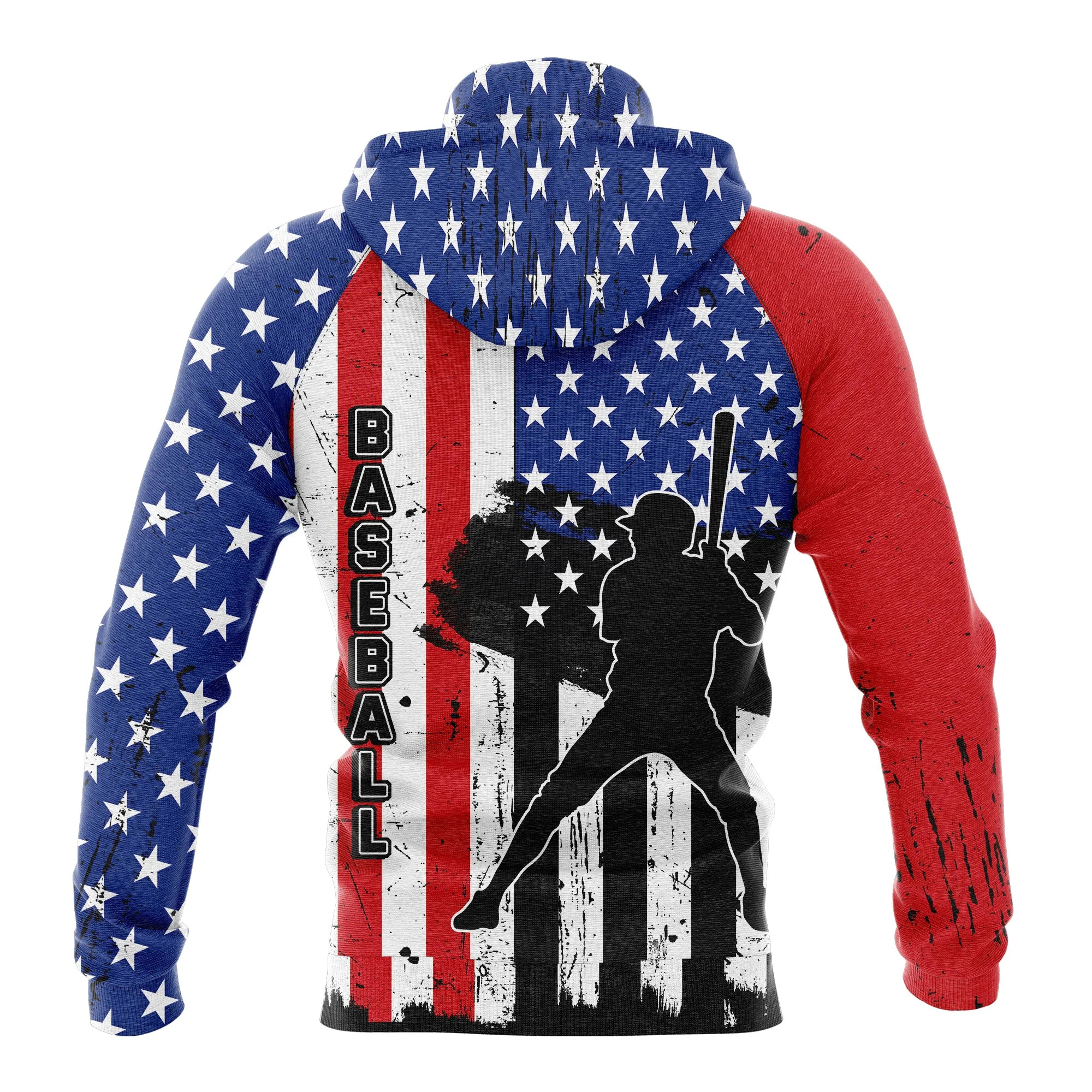 Baseball American Flag Patriotic Pullover Premium Hoodie, Perfect Outfit For Men And Women On Christmas New Year Autumn Winter - Image 5