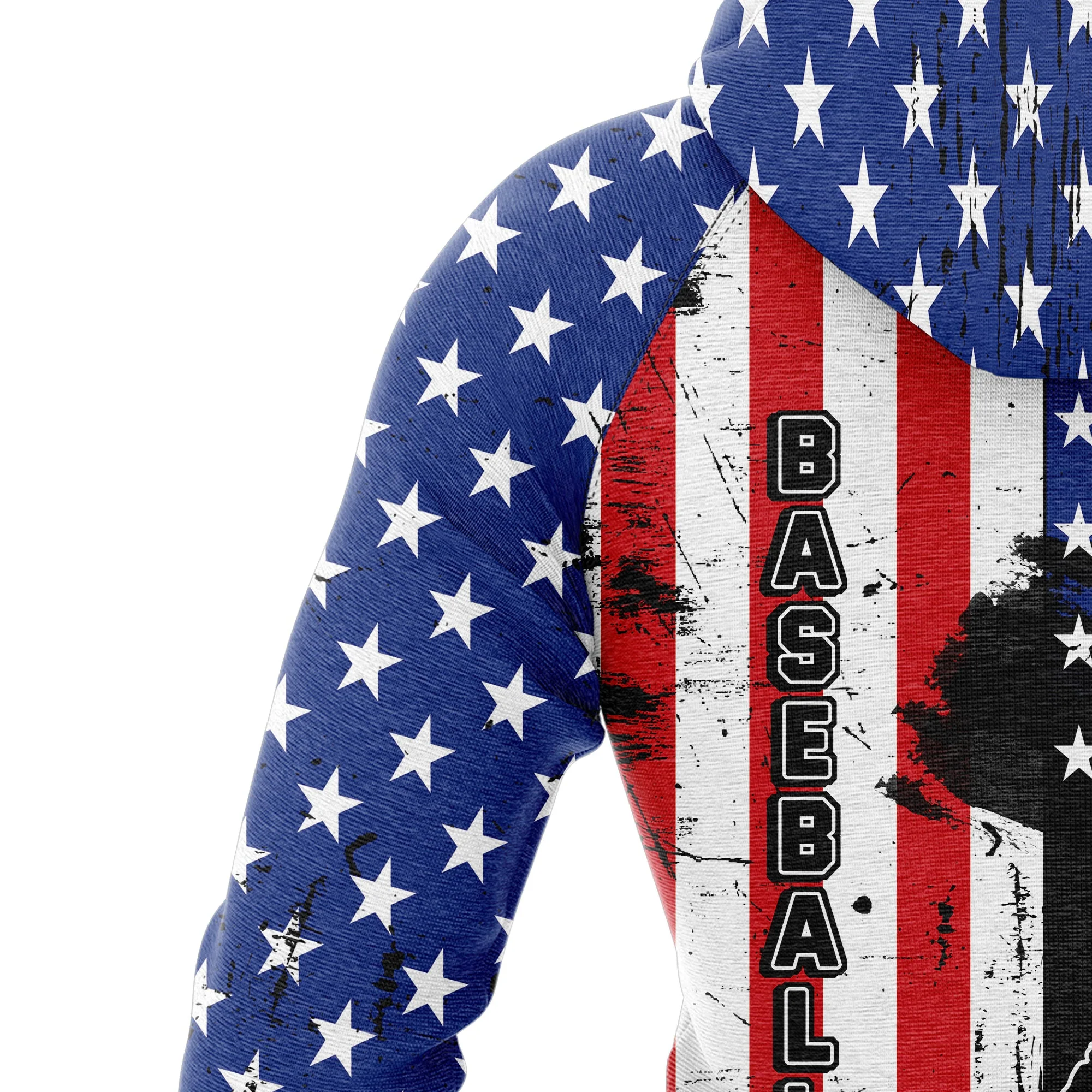 Baseball American Flag Patriotic Pullover Premium Hoodie, Perfect Outfit For Men And Women On Christmas New Year Autumn Winter - Image 6