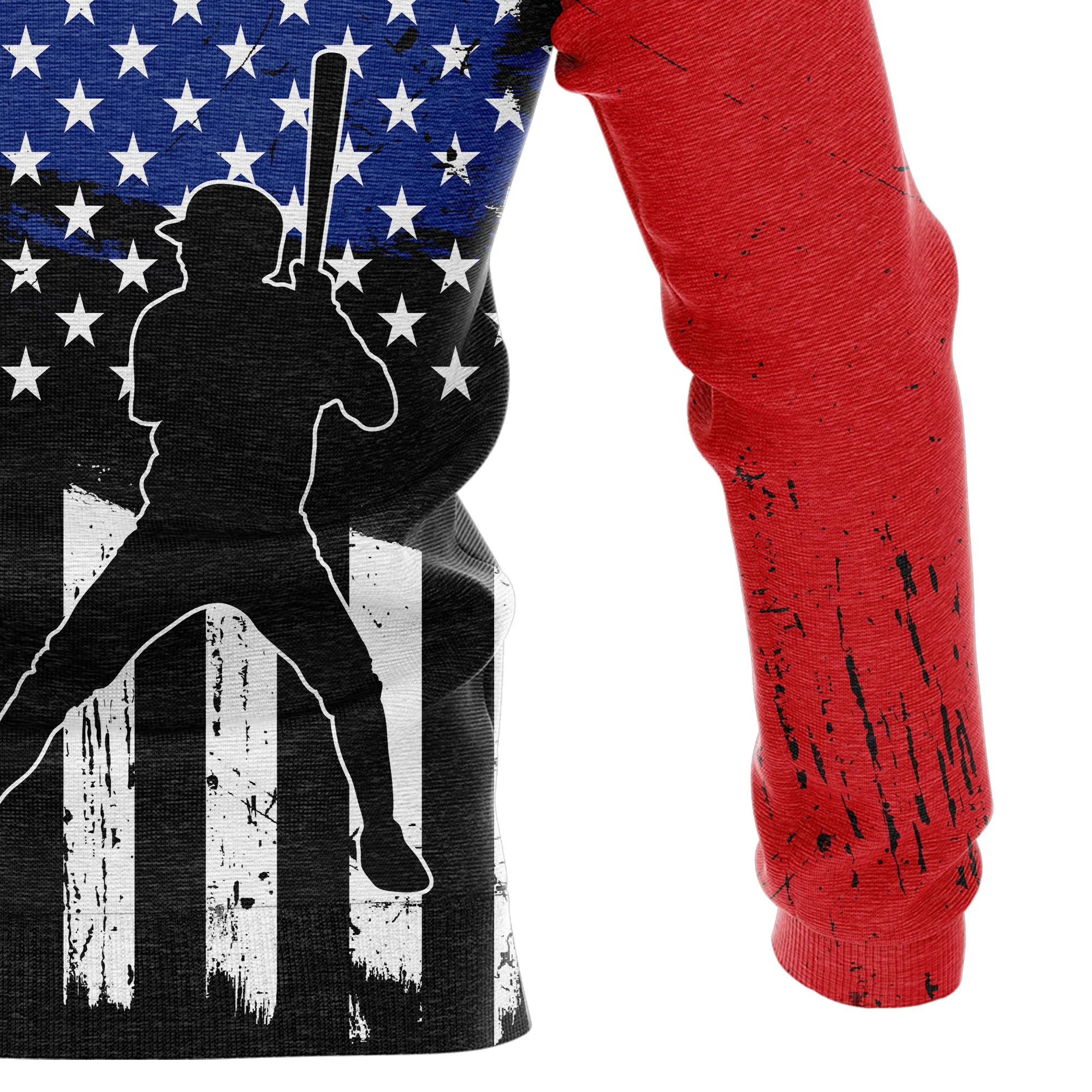 Baseball American Flag Patriotic Pullover Premium Hoodie, Perfect Outfit For Men And Women On Christmas New Year Autumn Winter - Image 7