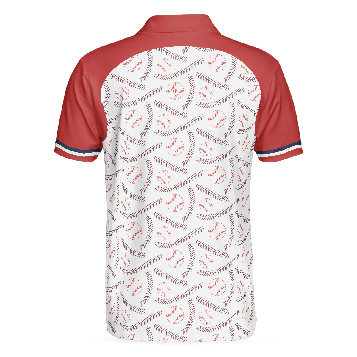 Baseball And Patriot Men Polo Shirt, Wide Waist Baseball Pattern Polo Shirt, Best Baseball Shirt For Men, Gift For Baseball Lovers - Image 3