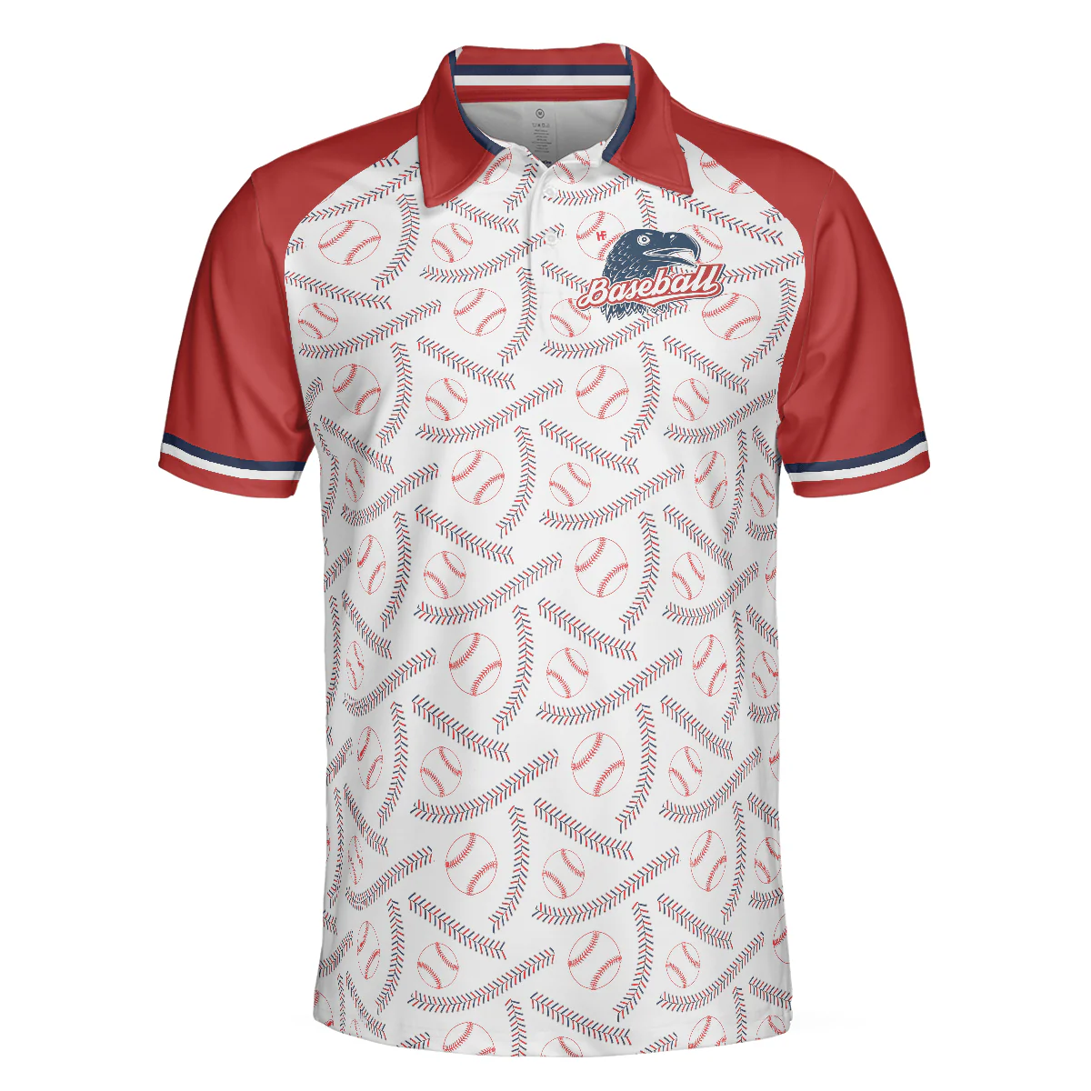 Baseball And Patriot Men Polo Shirt, Wide Waist Baseball Pattern Polo Shirt, Best Baseball Shirt For Men, Gift For Baseball Lovers - Image 4