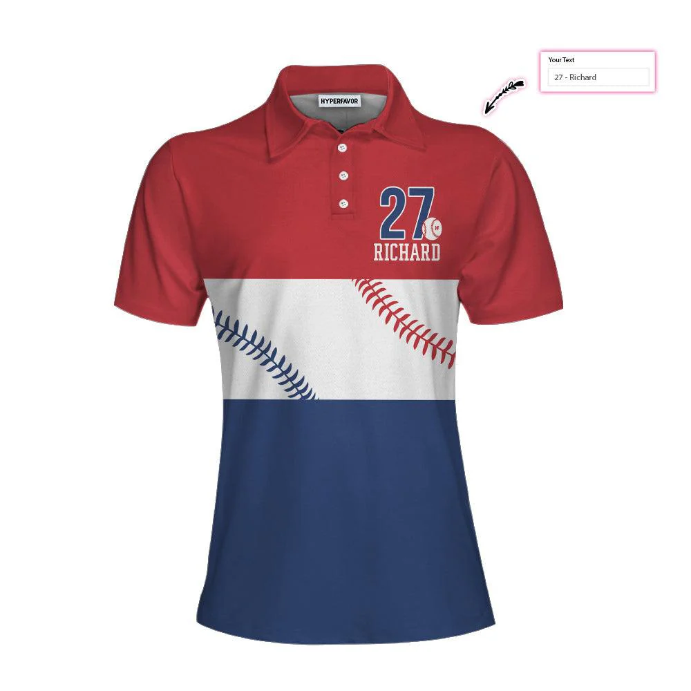 Baseball Customized Name Women Polo Shirt, Best Personalized Gift Idea For Ladies - Best Gift For Baseball Lovers, Baseball Players - Image 5