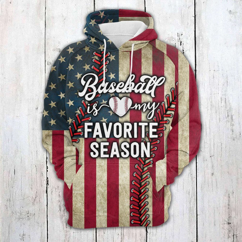 Baseball Is Favorite Season Pullover Premium Hoodie, Perfect Outfit For Christmas, New Year Of Baseball Lovers, Friend, Family - Image 2