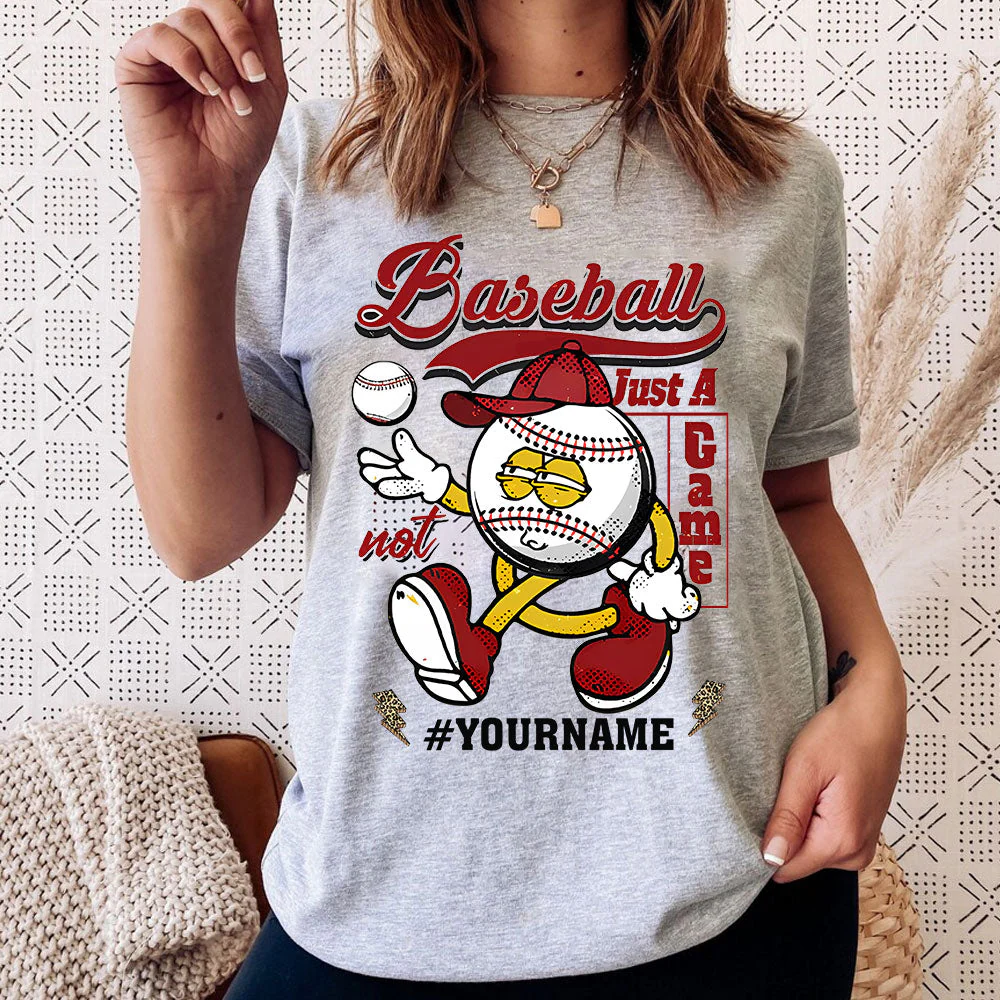 Baseball Lovers T-Shirt Customized Name For Women Baseball Is Not Just A Game, Perfect Outfit For Baseball Lovers - Image 3