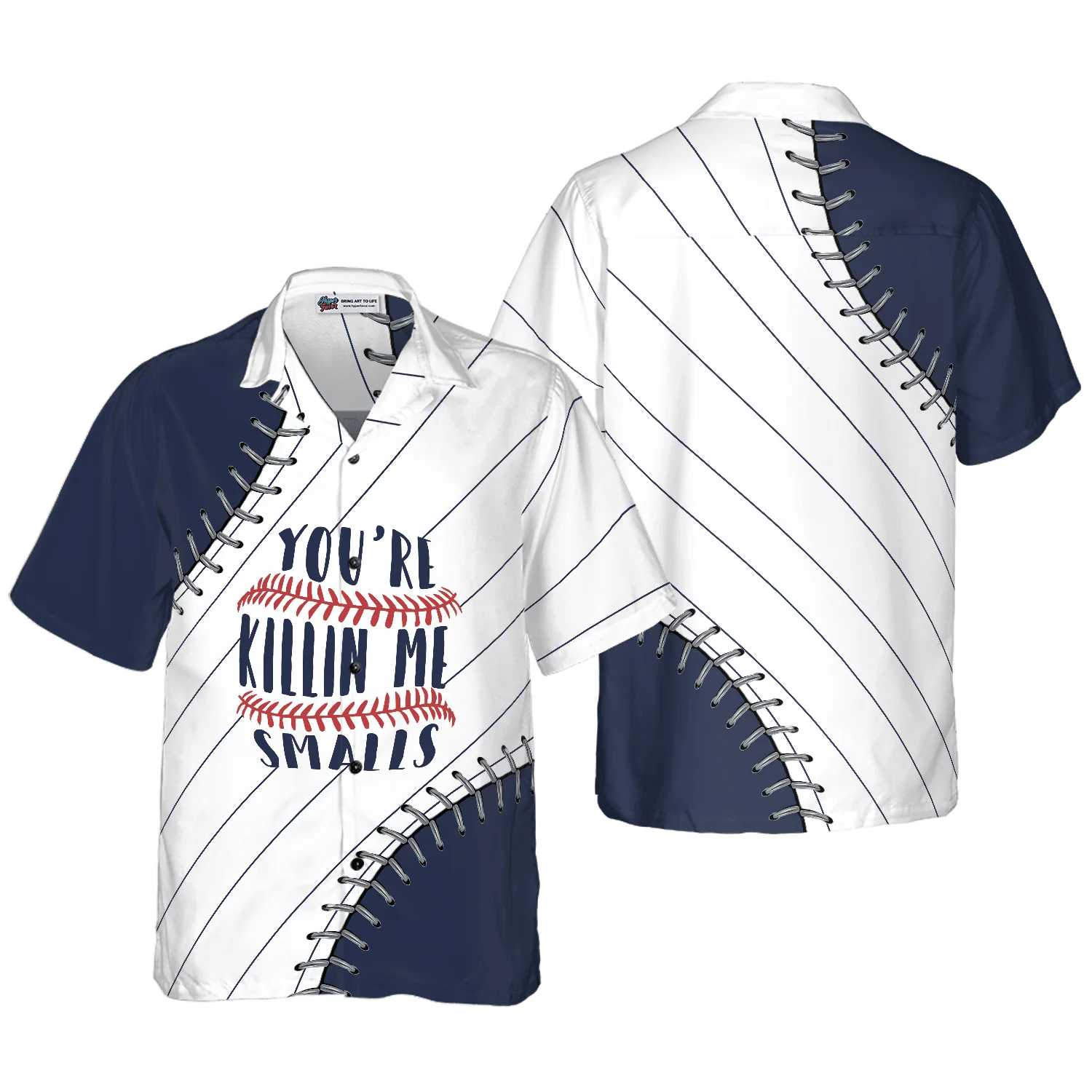 Baseball Navy Blue Hawaiian Shirt, You're Killin Me Small, Colorful Summer Aloha Shirt For Men Women, Perfect Gift For Friend, Family, Baseball Lover