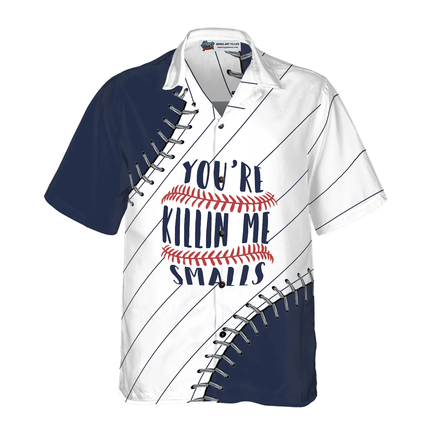 Baseball Navy Blue Hawaiian Shirt, You're Killin Me Small, Colorful Summer Aloha Shirt For Men Women, Perfect Gift For Friend, Family, Baseball Lover - Image 3