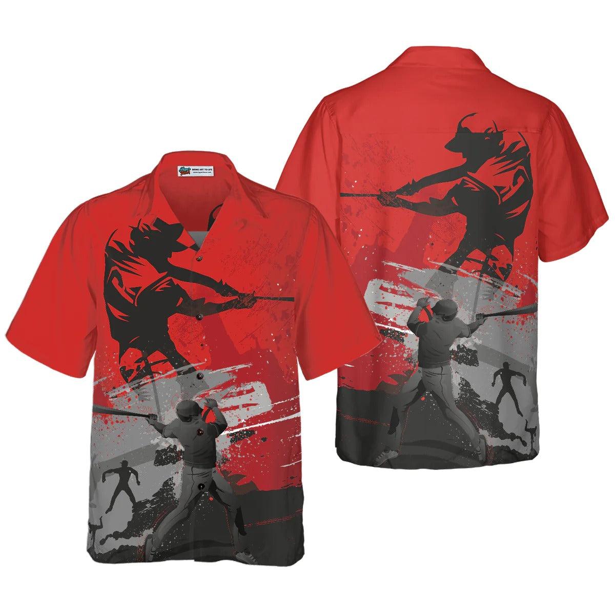 Baseball Hawaiian Shirt - Red Is The New Black Baseball Hawaiian Shirt - Perfect Gift For Lover, Friend, Family - Image 2