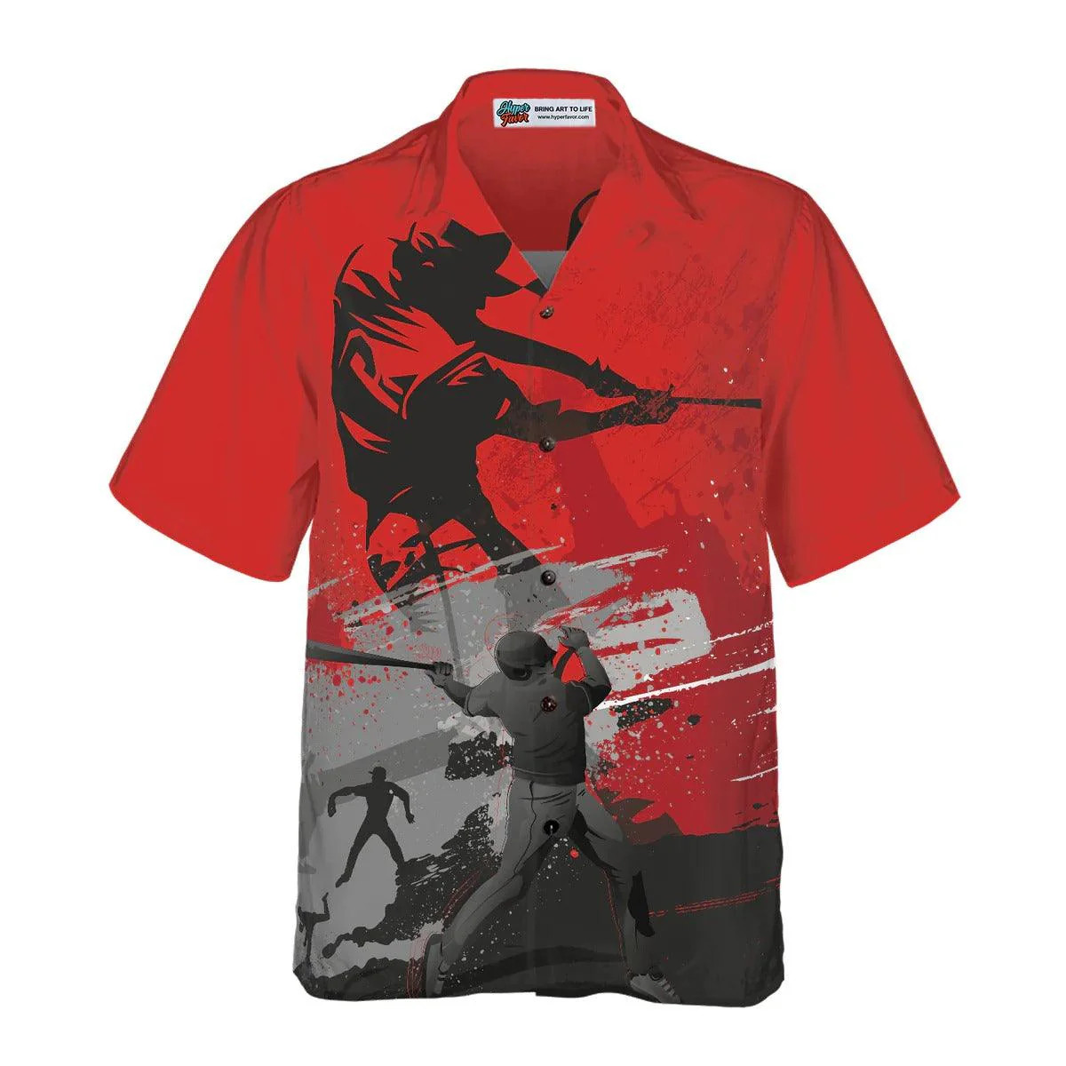 Baseball Hawaiian Shirt - Red Is The New Black Baseball Hawaiian Shirt - Perfect Gift For Lover, Friend, Family - Image 4