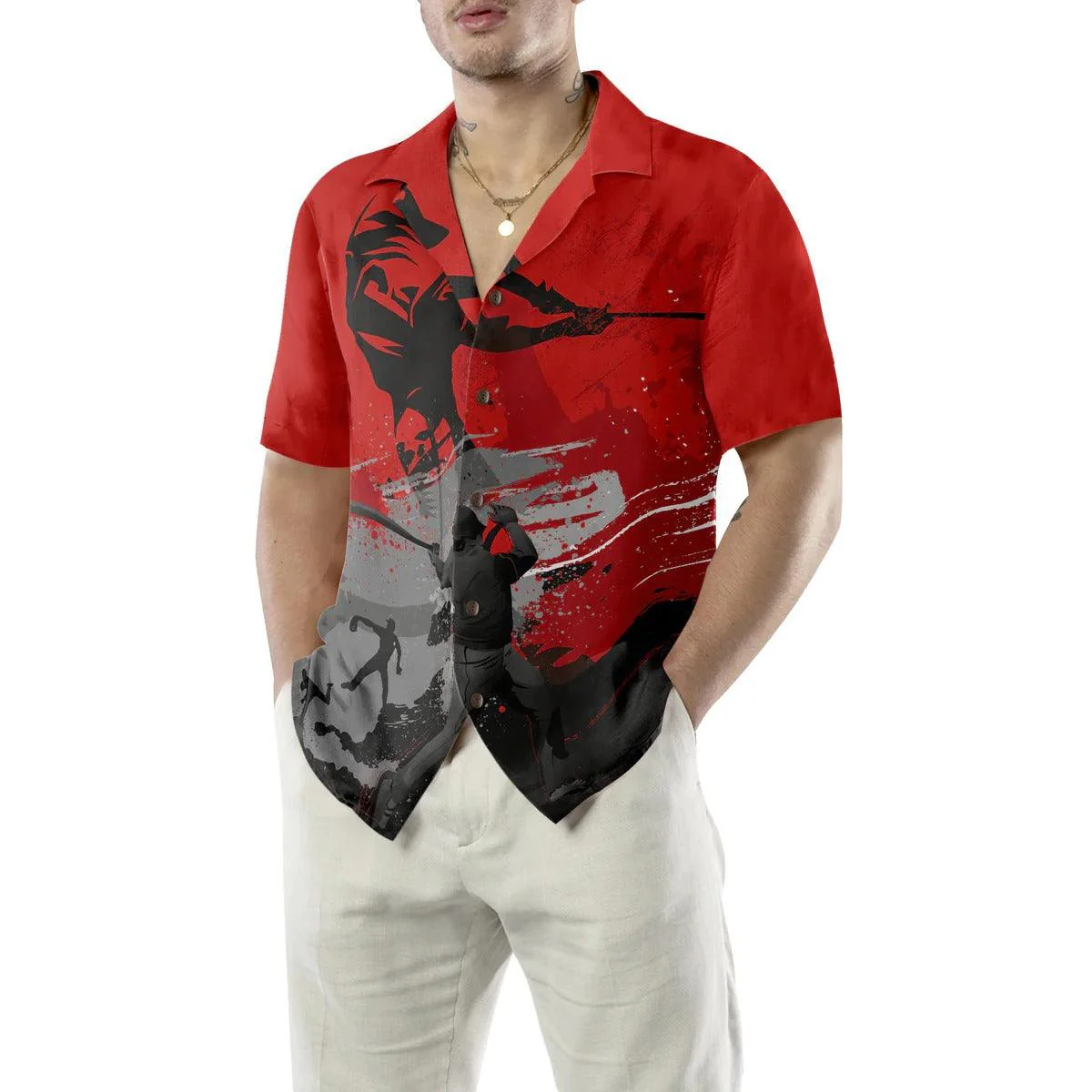 Baseball Hawaiian Shirt - Red Is The New Black Baseball Hawaiian Shirt - Perfect Gift For Lover, Friend, Family - Image 5