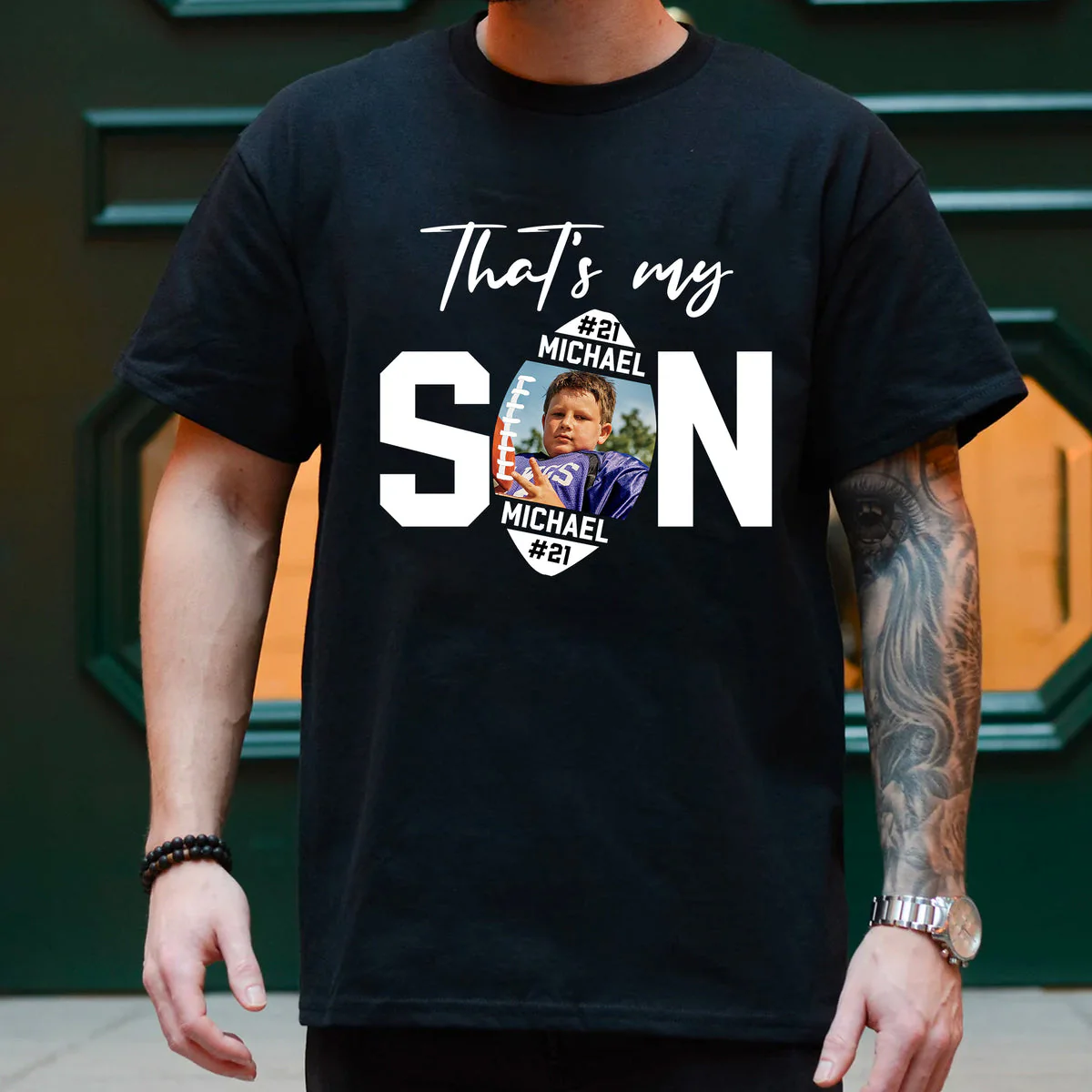 Baseball Shirt Customized Son Photo And Name That's My Son, Perfect Gift And Outfit For Mom, Dad, Baseball Family - Image 2