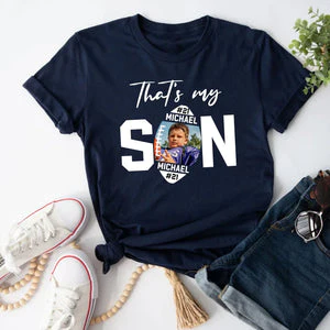 Baseball Shirt Customized Son Photo And Name That's My Son, Perfect Gift And Outfit For Mom, Dad, Baseball Family - Image 5