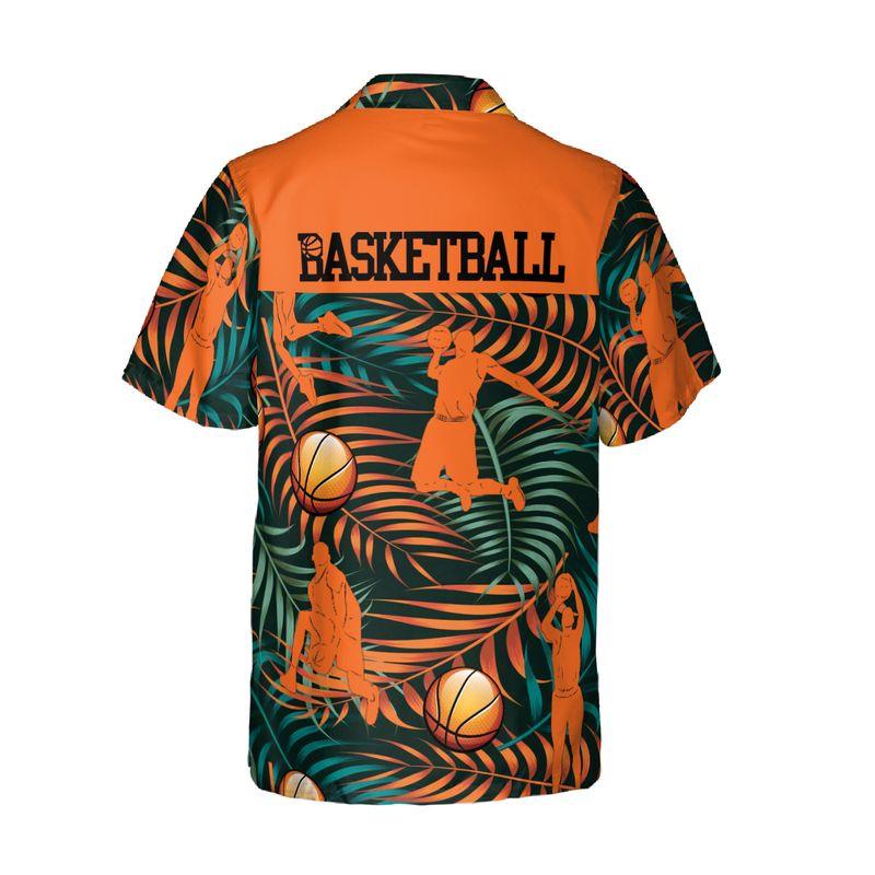 Basketball Aloha Hawaiian Shirts For Summer, Tropical Hawaiian Shirt For Mens Son Boyfriend Clothes, Gift For Friend, Family, Basketball Lovers - Image 5
