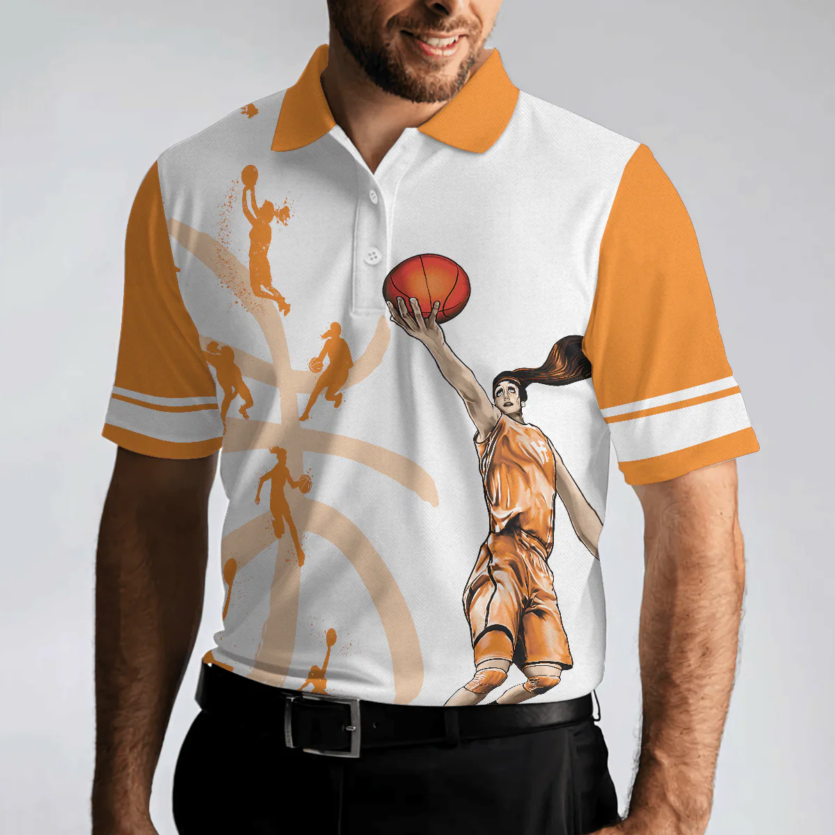 Basketball Men Polo Shirt, Basketball Player, Anything Worth Doing Is Worth Doing With Passion Basketball Polo Shirt - Gift For Men, Basketball Lovers - Image 5