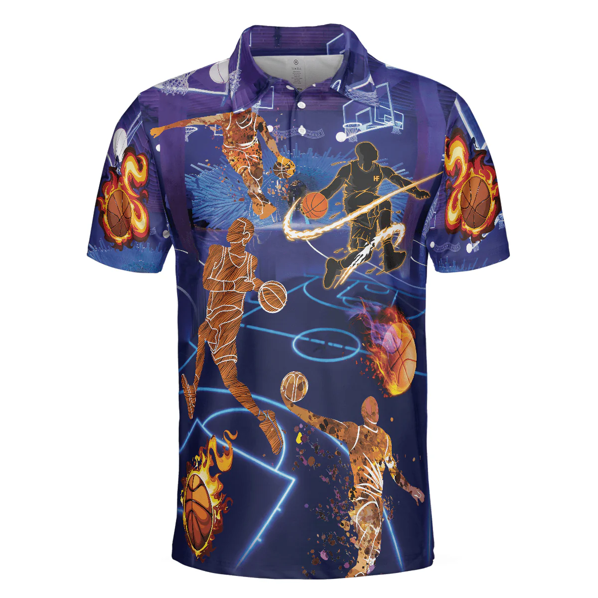 Basketball Men Polo Shirt, It's In My DNA, Blue Basketball Shirt Design, Basketball Team Polo Shirt - Gift For Men, Basketball Lovers - Image 4