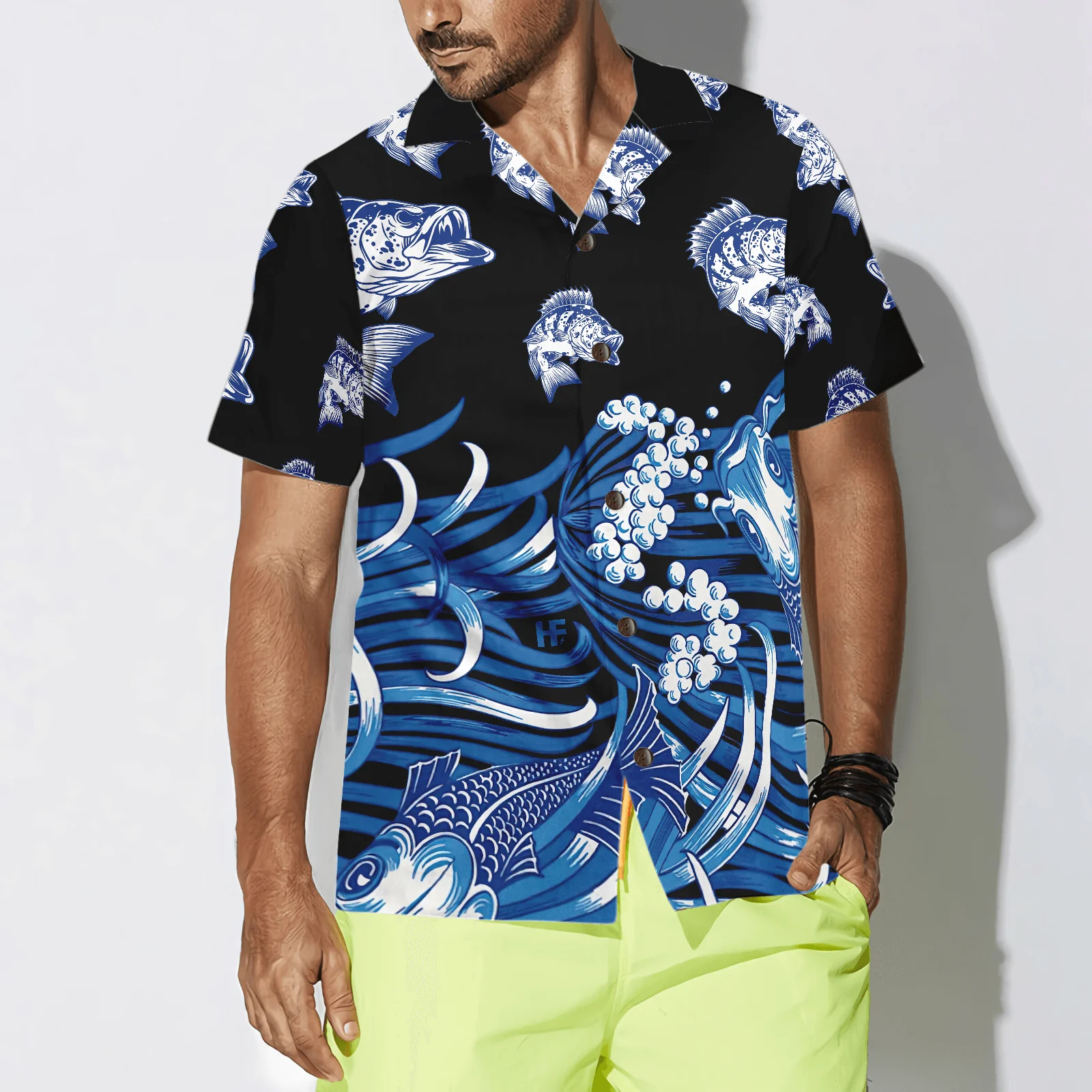 Bass Fish Hawaiian Shirt, Colorful Summer Aloha Shirt For Men Women, Perfect Gift For Friend, Family, Husband, Wife, Boyfriend, Girlfriend - Image 4
