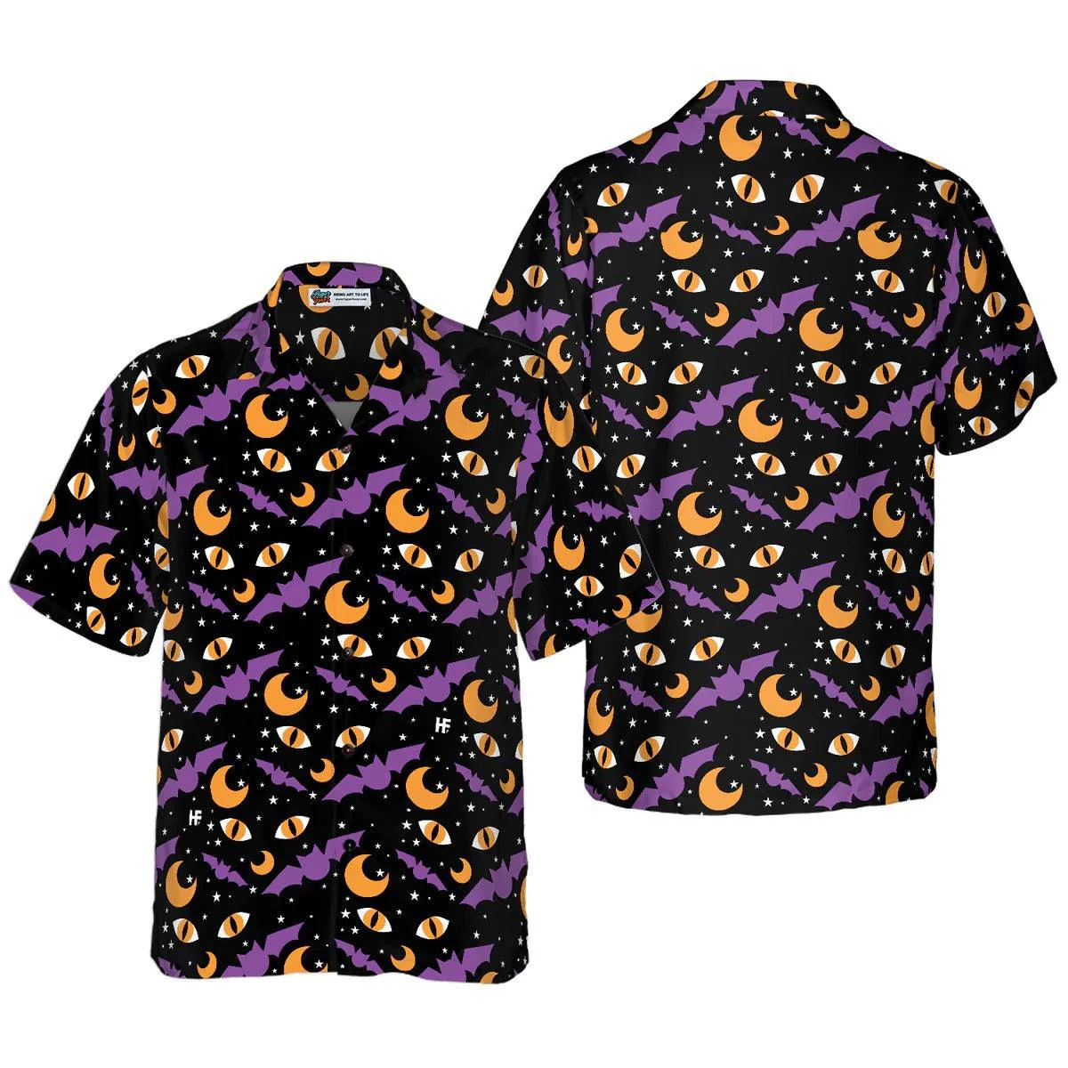 Bat Hawaiian Shirt - Bats Eyes At Night Hawaiian Shirt - Perfect Gift For Lover, Friend, Family - Image 3