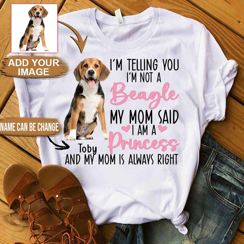 Beagle Unisex T Shirt Custom - Customize Name & Photo I'm Telling You I'm Not A Beagle Personalized Unisex T Shirt - Gift For Dog Lovers, Friend, Family