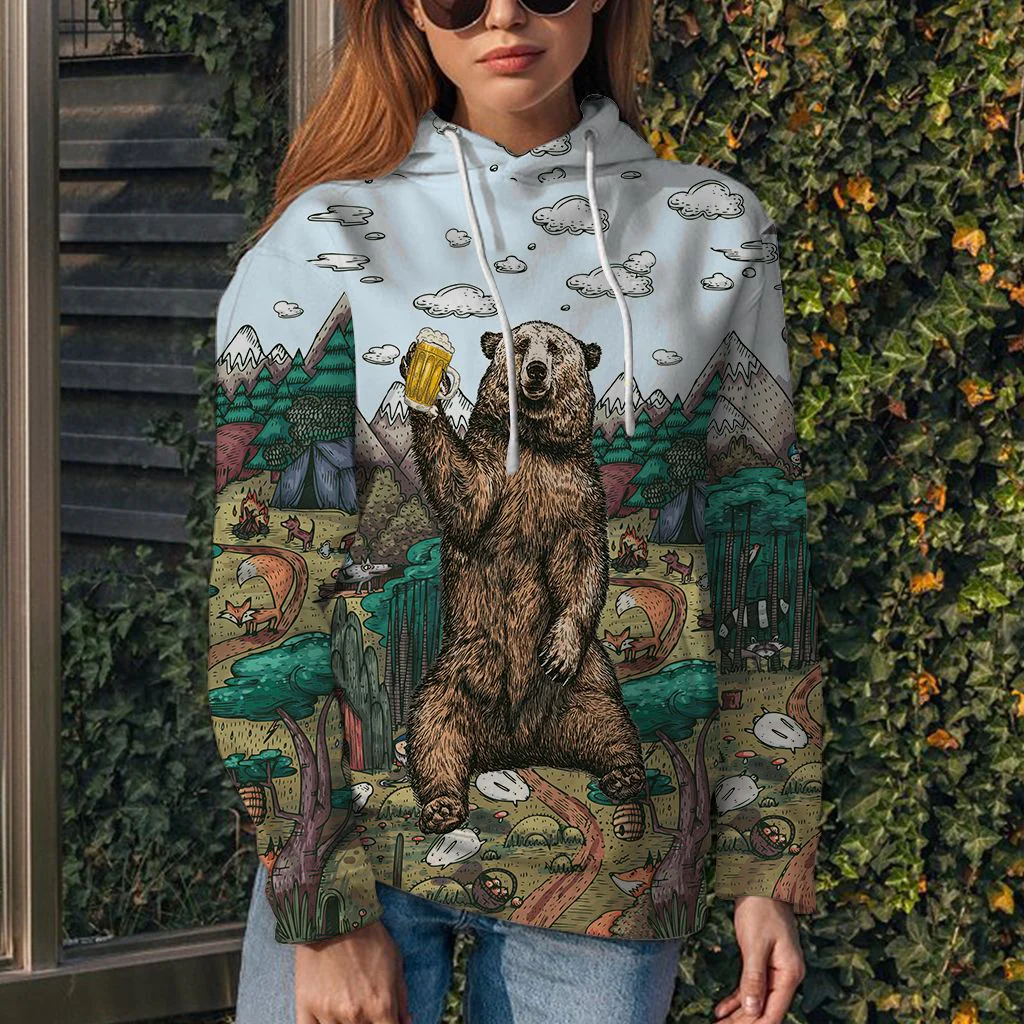 Bear Pullover Premium Hoodie I Hate People, Perfect Outfit For Men And Women On Christmas New Year Autumn Winter - Image 2